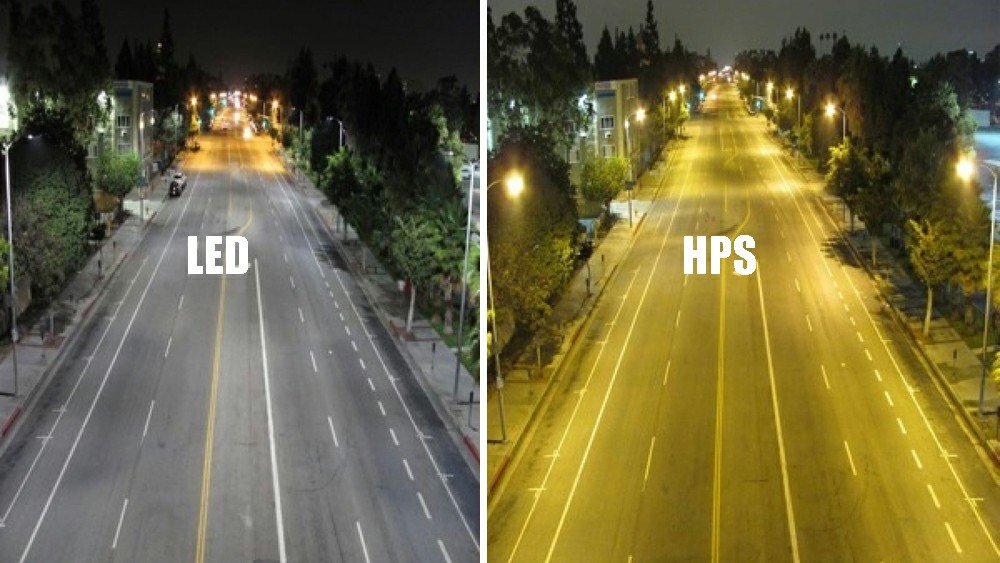 Светодиодные уличные фонари против HPS